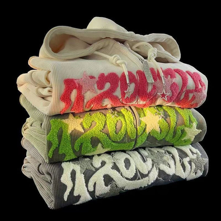 Męska Haftowana Bluza z Kapturem – Wygodna, Oddychająca, Stylowa, Codzienna Odzież Streetwearowa do Warstwowania