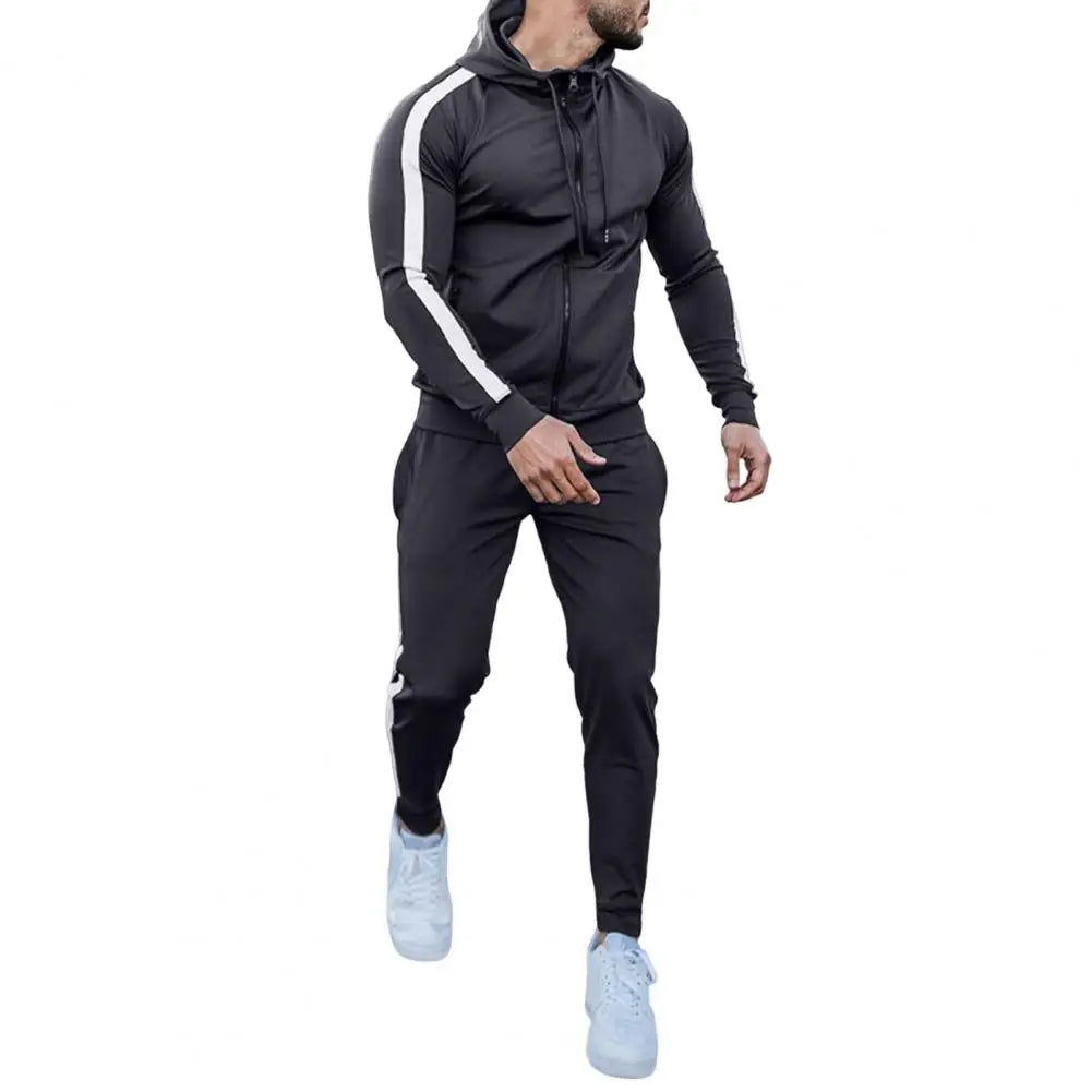 Męski Zestaw Dresowy Ponadczasowy Styl Wygodny Miękki Materiał Casual Sportowa Odzież Kompletny Strój