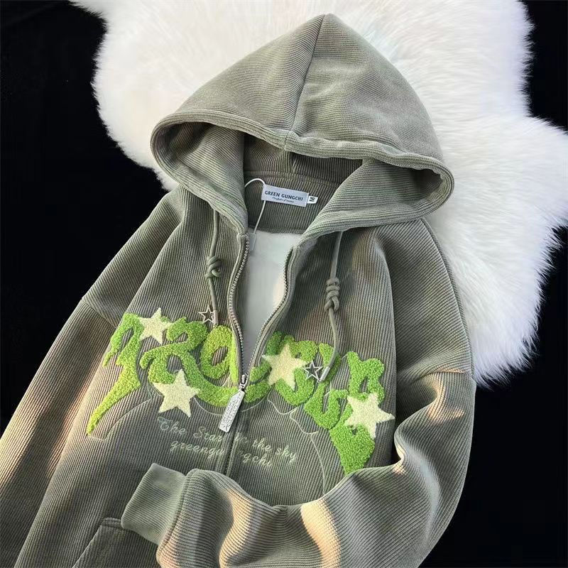Męska Haftowana Bluza z Kapturem – Wygodna, Oddychająca, Stylowa, Codzienna Odzież Streetwearowa do Warstwowania