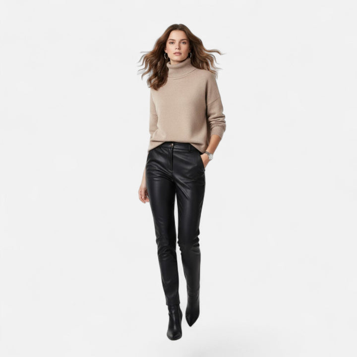 Valmonti | Damski sweter z wełny z domieszką – Oversized gruby splot