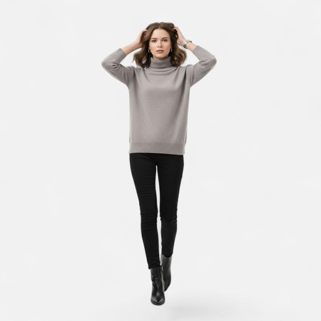 Valmonti | Damski sweter z wełny z domieszką – Oversized gruby splot
