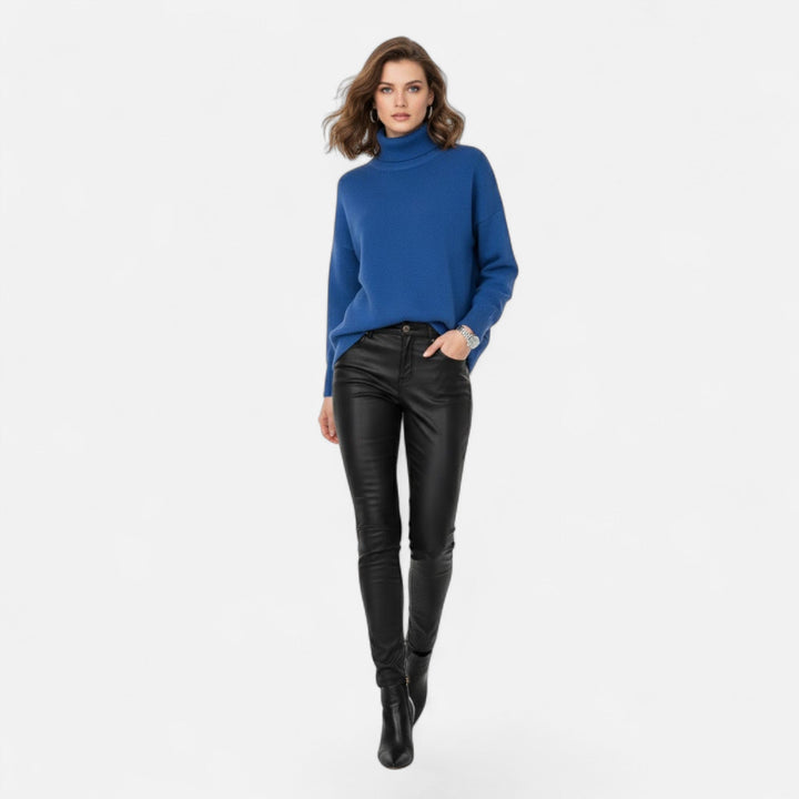 Valmonti | Damski sweter z wełny z domieszką – Oversized gruby splot