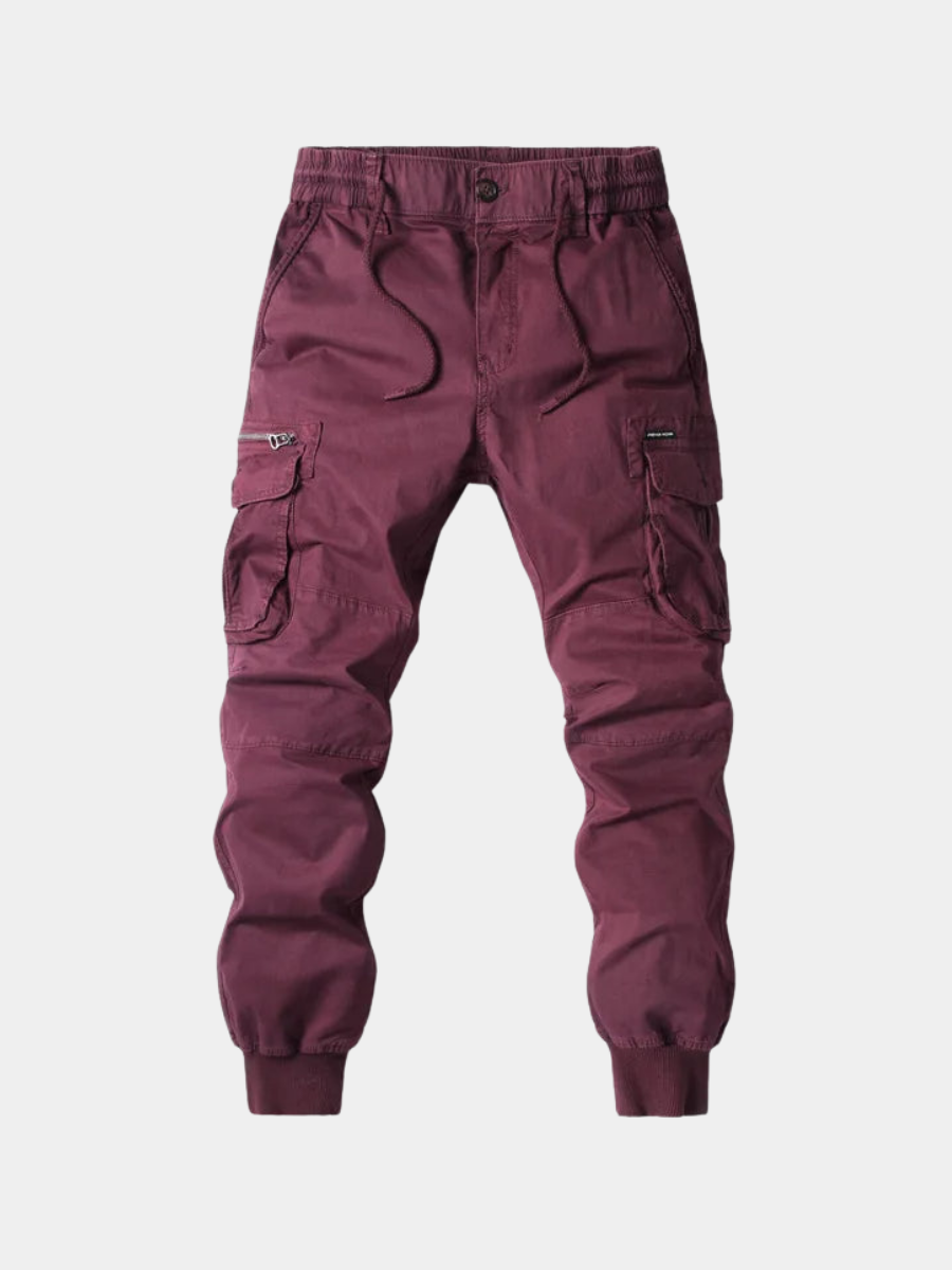 Męskie Spodnie Cargo Jogger z Wieloma Kieszeniami w Stylu Streetwear
