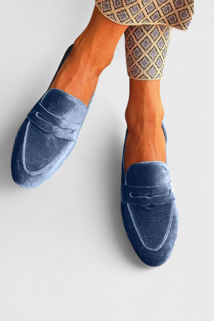 Damskie Aksamitne Mokasyny Klasyczne Slip-On Codzienne Buty