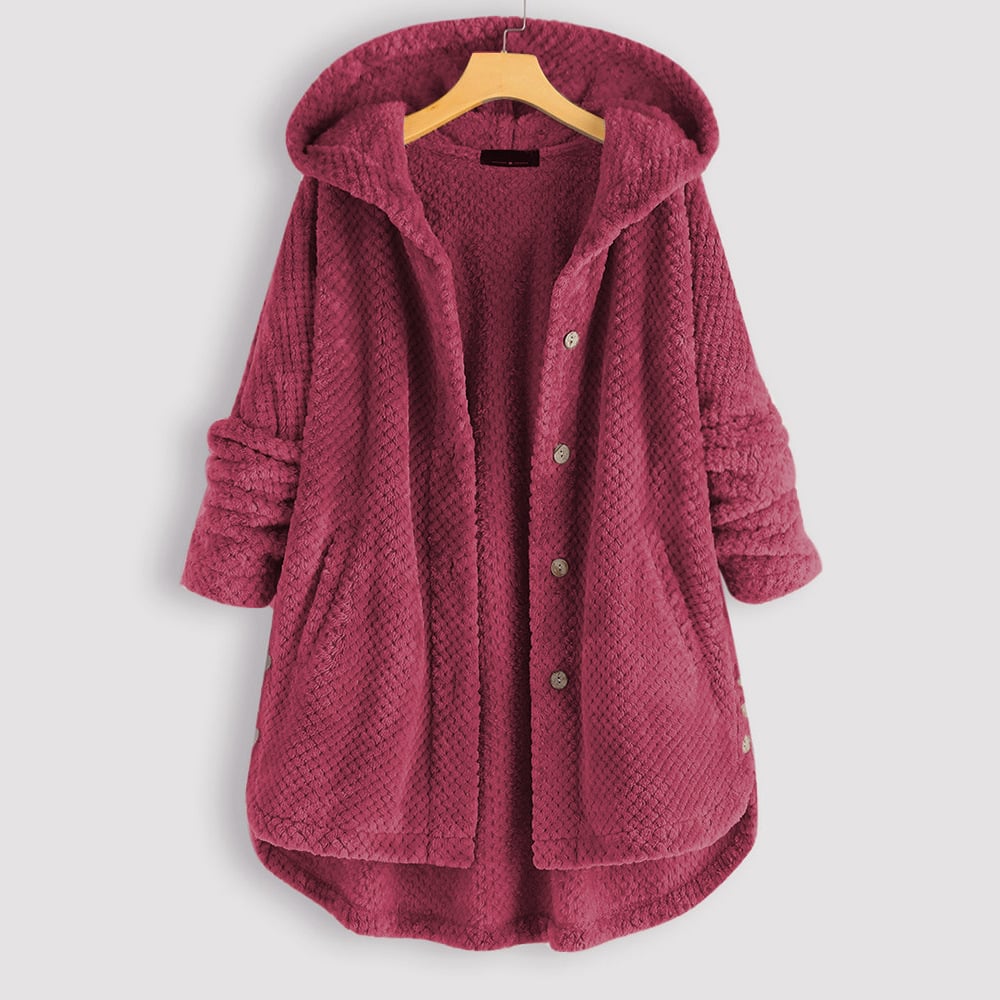Kobiecą Miękką Kurtkę Fleece – Ciepła, Wygodna, Lekka, Codzienna, Przytulna, Warstwowa Kardigan