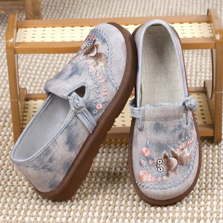 Damskie Slip-On Mokasyny z Wzorem – Wygodne Płaskie Buty do Pracy i na Weekend