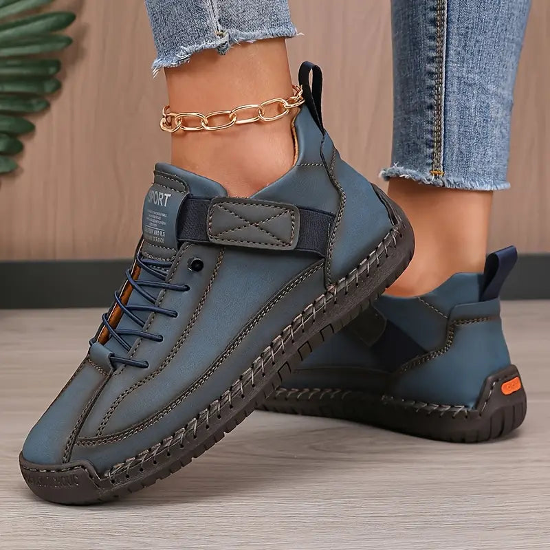 Damskie ortopedyczne skórzane sneakersy codziennego komfortu