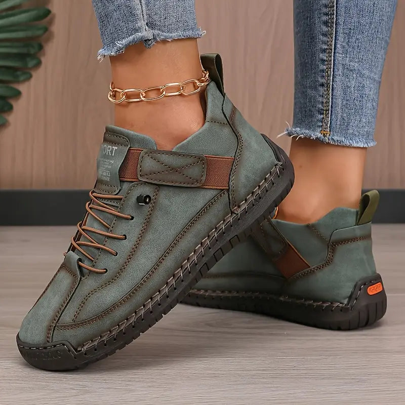 Damskie ortopedyczne skórzane sneakersy codziennego komfortu