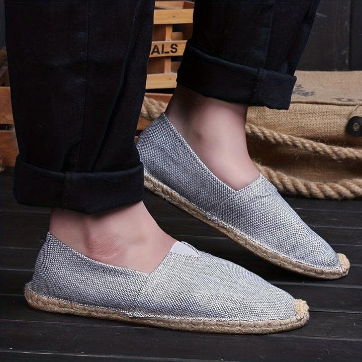 Męskie lekkie espadryle – oddychające buty wsuwane na lato
