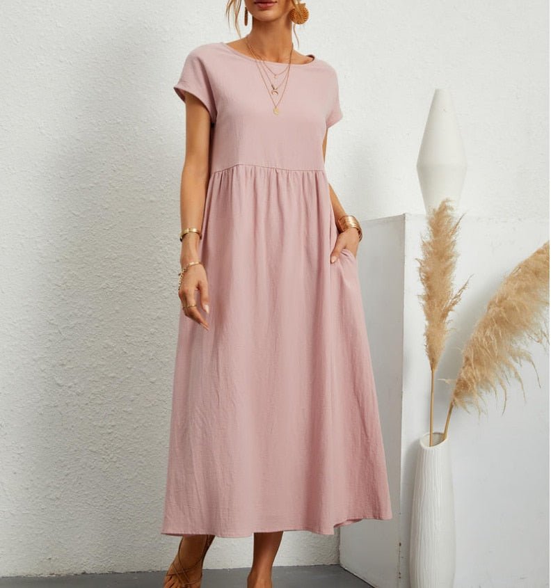 Sukienka Maxi na Lato dla Kobiet – Lekka, Oddychająca, Wygodna, Elegancka, Codzienna, Na Wakacje