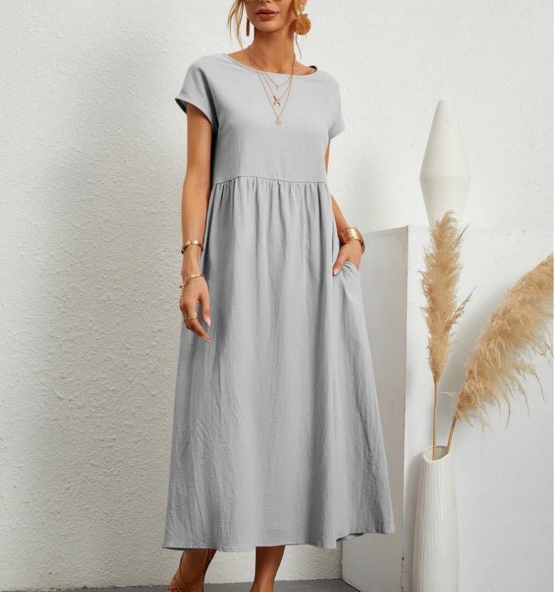 Sukienka Maxi na Lato dla Kobiet – Lekka, Oddychająca, Wygodna, Elegancka, Codzienna, Na Wakacje