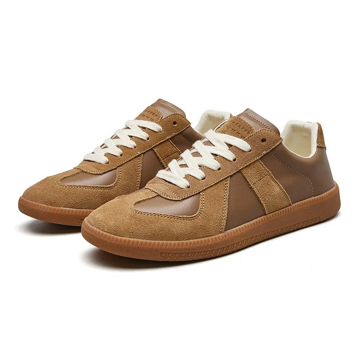 Męskie Retro Panelowe Sneakersy Niskie Z Sznurowadłami