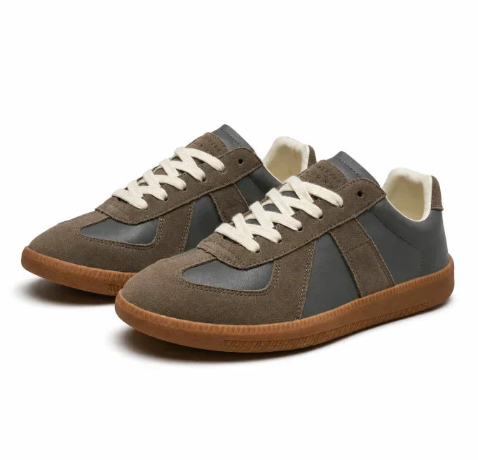 Męskie Retro Panelowe Sneakersy Niskie Z Sznurowadłami