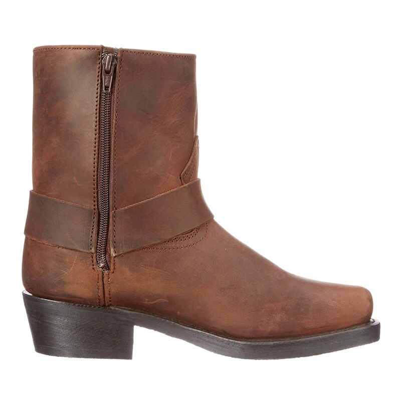 Męskie Skórzane Buty Western Stylowe Trwałe Wygodne Codzienne Ubranie na Przygody