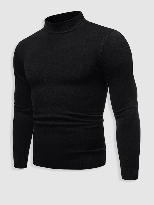 Męski sweter z golfem w slim fit – minimalistyczna warstwa na jesień i zimę