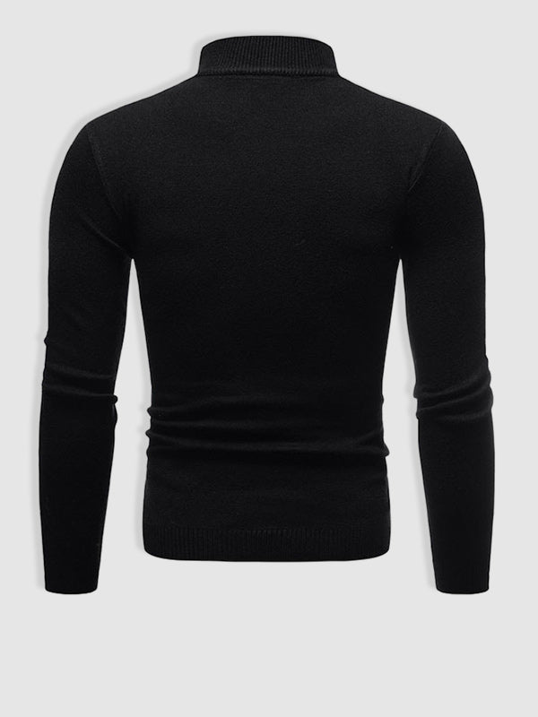 Męski sweter z golfem w slim fit – minimalistyczna warstwa na jesień i zimę