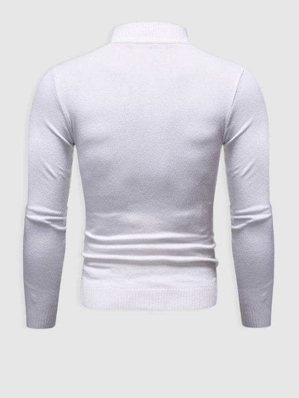 Męski sweter z golfem w slim fit – minimalistyczna warstwa na jesień i zimę