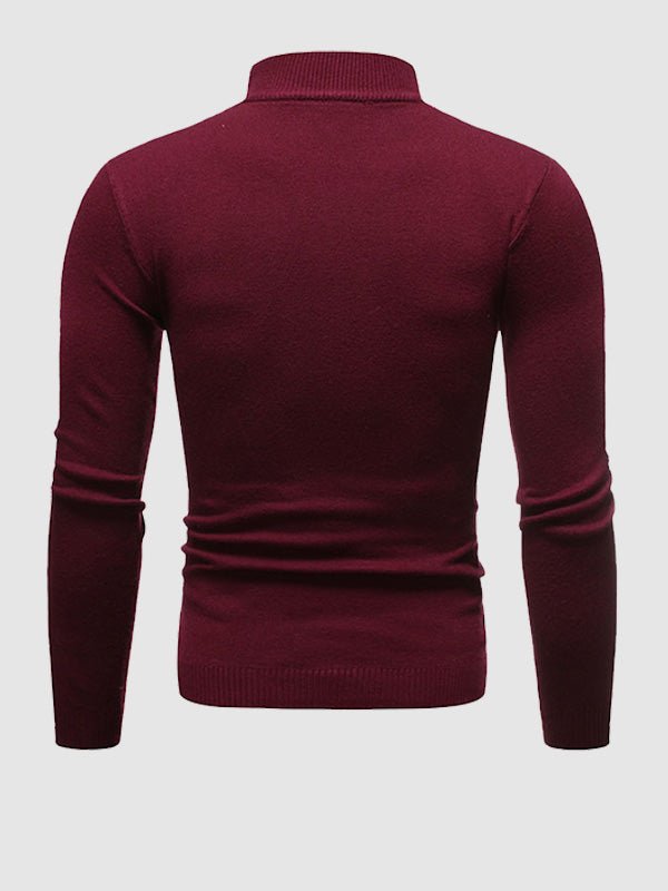 Męski sweter z golfem w slim fit – minimalistyczna warstwa na jesień i zimę