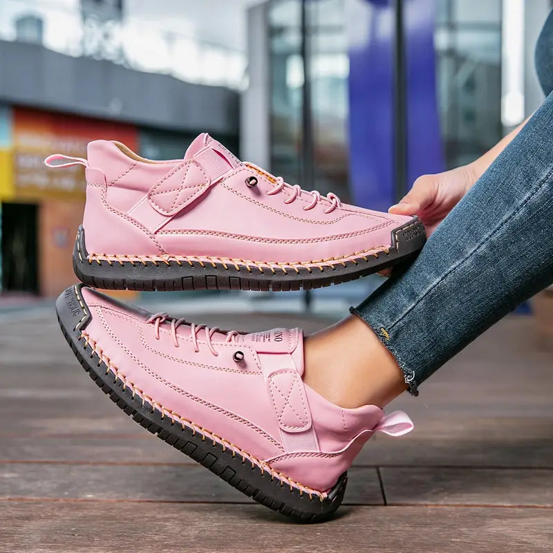 Damskie ortopedyczne skórzane sneakersy codziennego komfortu