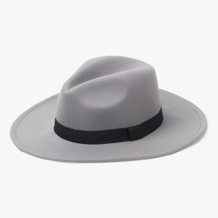 Damski kapelusz fedora z wełnianego filcu – Wodoodporny styl vintage na jesień i zimę