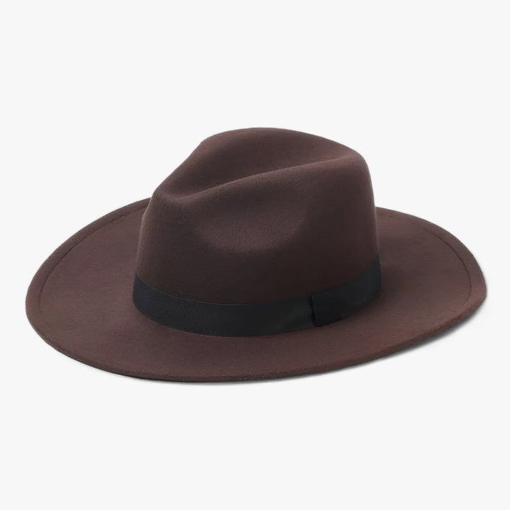 Damski kapelusz fedora z wełnianego filcu – Wodoodporny styl vintage na jesień i zimę