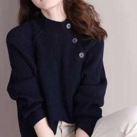Damski sweter w stylu vintage na jesień i zimę - ciepły, stylowy, codzienny jumper