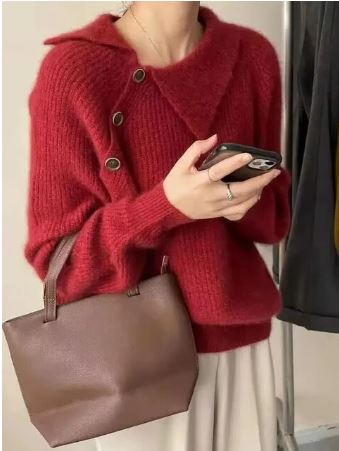 Damski sweter w stylu vintage na jesień i zimę - ciepły, stylowy, codzienny jumper